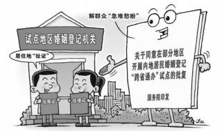 婚姻登记跨省通办试点